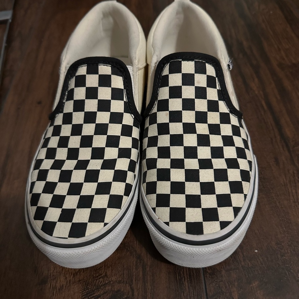 Kids Checkered Slip-On Shoes